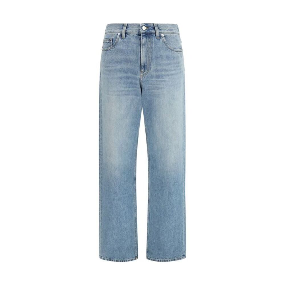 Gucci Blue Cotton Straight-Leg Women's Jeans